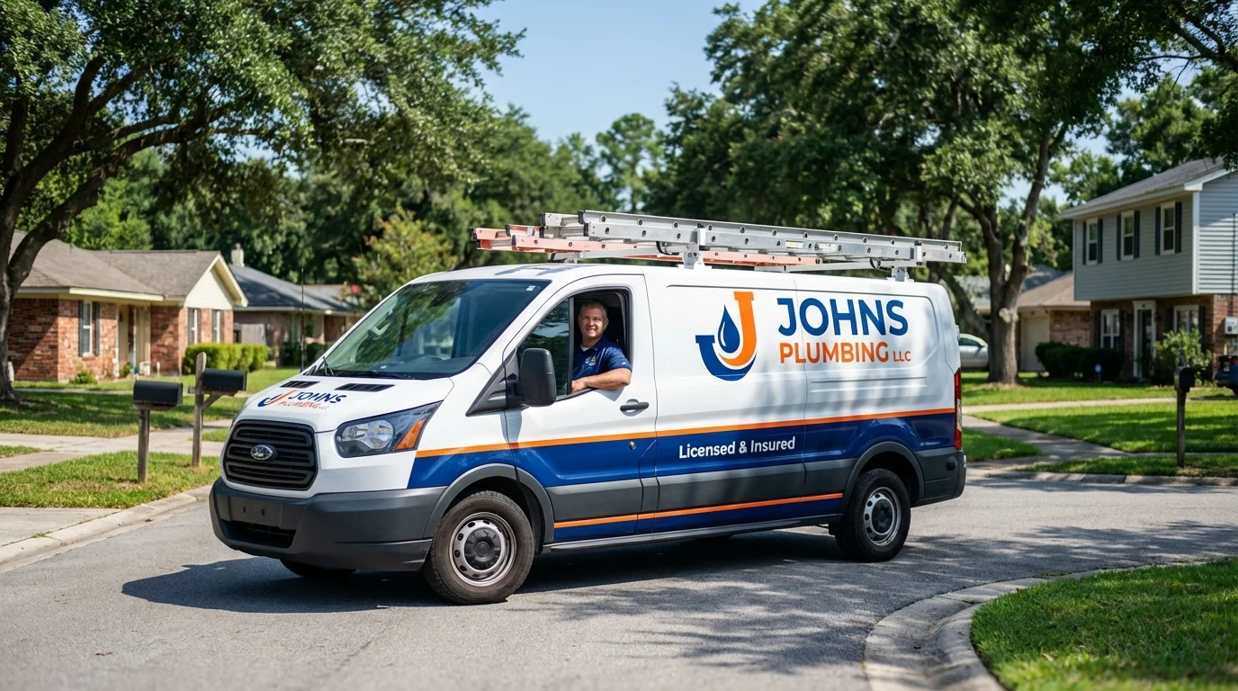 Johns Plumbing LLC service van in Beaver, OK