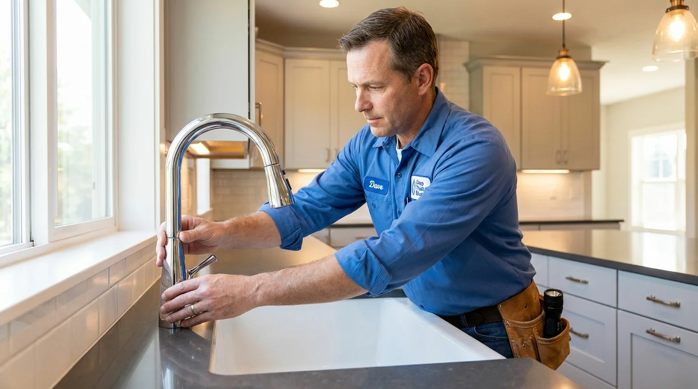 Kitchen faucet installation by Johns Plumbing LLC in Beaver